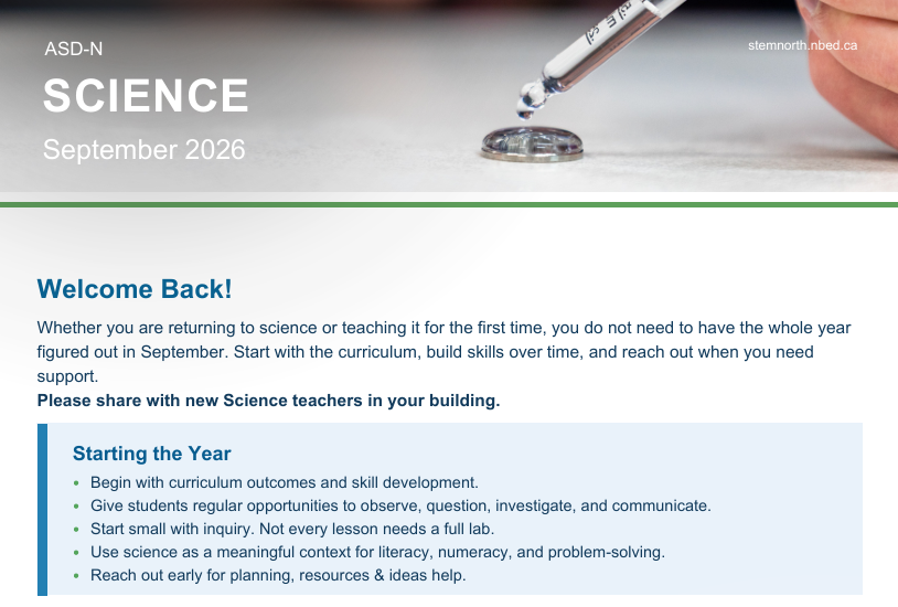 Sept 2026 ASD-N Science Newsletter